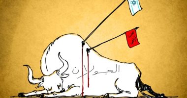 كاريكاتير صحف الإمارات.. الاحتلال يحكم قبضته على الجولان بتدشين هضبة ترامب