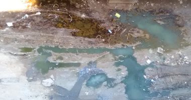 غرق شارع حشاد فى عزبة النخل بمياه الصرف الصحى