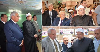 وزير الأوقاف يدافع عن الشعراوى ضد منتقديه: كان علامة فارقة وأفضل من خدموا كتاب الله.. ويؤكد: تعرض لهجمة شرسة ولابد من الحفاظ على رموزنا.. وزيارة القبور للعظة وليس فيها إثم.. صور