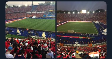 الرئيس السيسى ينشر صورتين لاستاد القاهرة قبل حفل افتتاح "أمم أفريقيا"