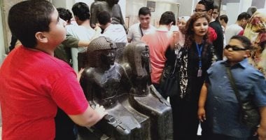 "ثقافة القاهرة" تزور مسار المكفوفين بالمتحف المصرى بالتحرير.. صور