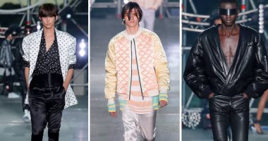 عرض أزياء Balmain لملابس الرجال على مسرح غنائى بأسبوع الموضة بباريس