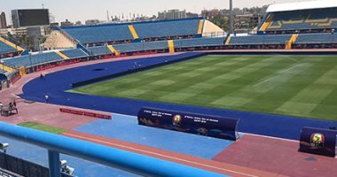 استاد السويس يتزين لاستقبال مباريات المجموعة الخامسة بكأس الأمم 