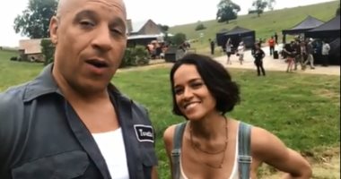 قبلات وصدمة من "فان ديزل" بعد انتهاء اليوم الأول من تصوير Fast 9