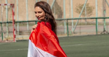 صور.. إيمى سلطان تحتفل بفوز منتخب مصر على الكونغو