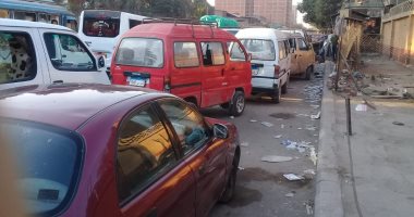 موقف عشوائى بمحطة ناصر فى شارع بور سعيد يزعج المواطنين