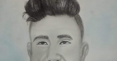 قارئ من البحيرة يشارك رسومات للاعبى المنتخب الوطنى