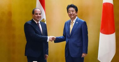 السيسى يستهل زيارته لـ"أوساكا" بلقاء رئيس وزراء اليابان.. الرئيس يوجه الدعوة لـ"آبى" لحضور افتتاح المتحف المصري الكبير.. و"شينزو" يؤكد محورية دور مصر الإقليمى بمنطقة الشرق الأوسط..صور