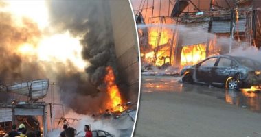 فى 7 معلومات.. تفاصيل ما حدث فى حريق معرض و ملاهى أطفال بشارع العريش