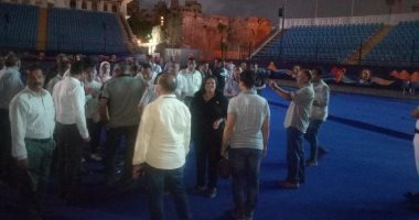 صور .. وفد البرلمان يزور استاد الإسكندرية بعد تطويره