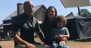 دوم مع شقيقته ميا ونجلها فى كواليس اليوم الرابع من تصوير Fast & Furious 9