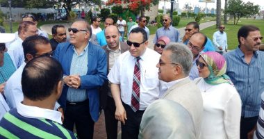 صور..وفد البرلمان ومحافظ الإسكندرية يزورون الحديقة الجديدة بمدخل المحافظة