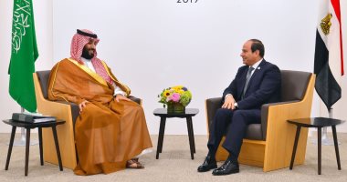 مباحثات مهمة بين الرئيس وولى العهد السعودى بـ"أوساكا".. السيسى يؤكد ارتباط أمن منطقة الخليج بالأمن القومى المصرى.. و"بن سلمان": كل التقدير والمودة لمصر قيادة وشعبا.. متحدث الرئاسة:الأزمة السورية تتصدر المباحثات