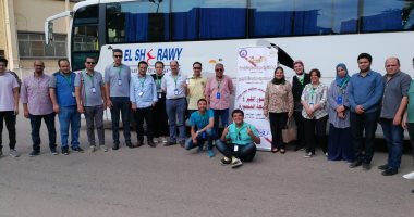 انطلاق قافلة جامعة المنصورة الطبية والبيطرية "جسور الخير4" لجنوب سيناء