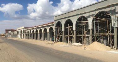 صور .. انتهاء 98 % من أعمال الإنشاءات فى بورصة الخضروات والفواكة بالبحيرة
