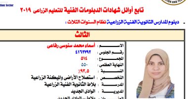 الثالثة "الفنية الزراعية": رفضت دخول الثانوى العام رغم حصولى على 232.5