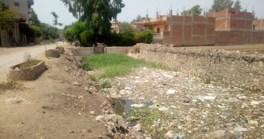 صور.. اضبط مخالفة.. انسداد مصرف كفر كلا الباب بالغربية بالقمامة والحيوانات