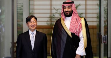 صور.. إمبراطور اليابان يستقبل ولى العهد فى طوكيو