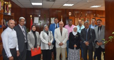 خبراء التطوير بالتعليم العالى يزورون مركز القياس والتقويم بجامعة مدينة السادات