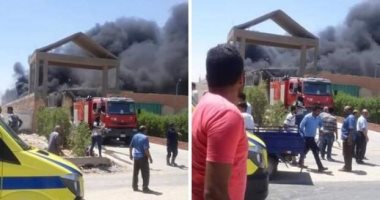 الحماية المدنية تسيطر على حريق مصنع بلاستيك فى أكتوبر بسبب تسرب غاز