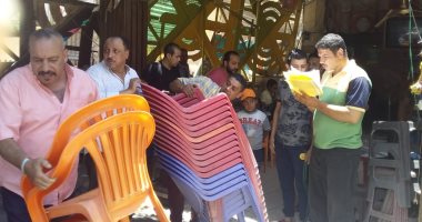 إزالة تعديات المقاهى والباعة الجائلين فى حملة بمدينة 6 أكتوبر