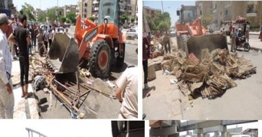 شرطة المرافق تواصل حملات إزالة الإشغالات بميادين وشوارع الجيزة