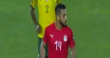 شاهد.. أول ظهور لـ"أحمد على" مع المنتخب فى الكان أمام جنوب أفريقيا