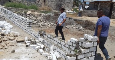 صور.. هدم سور مخالف واعادة رصف الطرق بالعامرية غرب الإسكندرية
