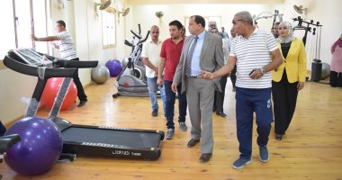 رئيس جامعة بنى سويف:صالة جيم ولياقة بدنية بكلية التربية الرياضية بـ500 ألف جنيه