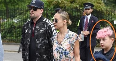 ابن نيكول ريتشى يخطف الأنظار بشعره الـpink خلال حضور Wimbledon 2019 