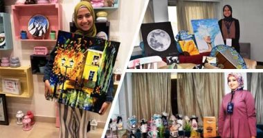 صور.. فتيات الصعيد يقهرن مقولة "إن فاتك الميرى".. ندا تحدت البطالة بأعمال الهاند ميد وأول من عمل بعجينة السيراميك فى أسيوط.. ودعاء تفوقت برسم لوحات الزيت.. ولم ينتظرا الوظيفة الحكومية ويسوقا أعمالهما من المنزل