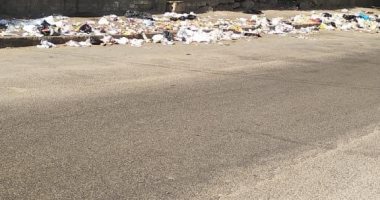 شكوى من تراكم القمامة بأول شارع فلسطين بمدخل المعادى