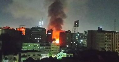 فيديو.. حريق هائل بمقر دير الأنبا بولا فى حدائق القبة