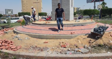 صور..  جهاز العاشر من رمضان يبدأ تطوير صينية نادى الرواد