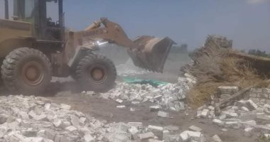 صور..إزالة 37 حالة تعدى ومخالفة بناء خلال 48 ساعة فى الغربية