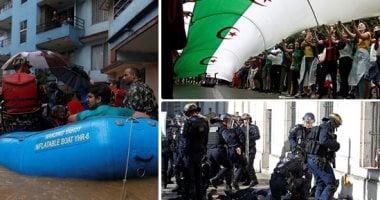 صور.. العالم هذا المساء.. مقتل 15 شخصا وفقد آخرين فى فيضانات بنيبال.. مهاجرو "السترات السوداء" يتظاهرون فى فرنسا لتقنين أوضاعهم.. مظاهرات فى الجزائر تطالب بالإصلاحات.. ولاية لويزيانا الأمريكية تتأهب لهطول أمطار