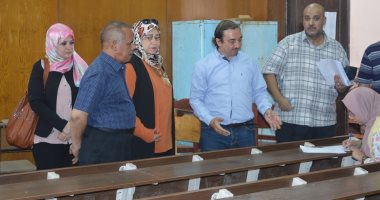 تواصل إختبارات القدرات بجامعة أسوان ولجنة من الأعلى للجامعات تتفقد اللجان
