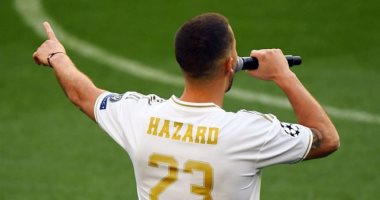 هازارد يختار قميص أساطير السلة مع ريال مدريد