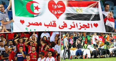 شعارات العروبة والأخوة تزين المدرجات المصرية فى نصف نهائى الكان.. الجزائر فى قلب مصر تخطف الأنظار.. سجدة المحاربين الأبرز.. ودموع فرجانى ساسى تثير تعاطف الفراعنة لمواساة نسور قرطاج بعد الخسارة أمام السنغال
