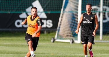 شاهد.. هازارد يتلاعب بنجوم ريال مدريد فى معسكر كندا