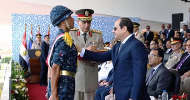 الرئيس السيسي يشهد حفل تخريج الدفعة 157 من ضباط الصف المعلمين
