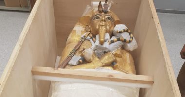 بدء أعمال ترميم التابوت الذهبى للملك توت عنخ آمون بالمتحف الكبير