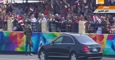 الرئيس السيسى يصل معهد ضباط الصف المعلمين فى التل الكبير