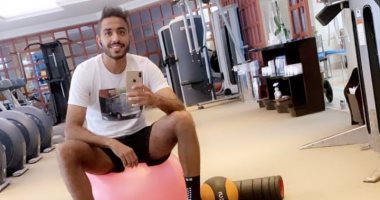 شاهد كهربا يتغلب على أزمته بتدريبات فى الجيم