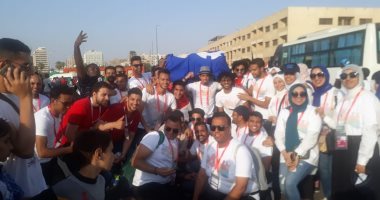 صور.. متطوعو السويس ينضمون لجماهير نهائي أمم أفريقيا