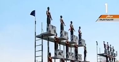 عروض عسكرية وقتالية لخريجى الشرطة فى حفل تخرجهم أمام الرئيس السيسى