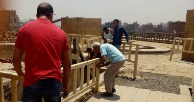 الآثار تستكمل ما فُقد من عناصر السواقى بـ سور مجرى العيون.. صور