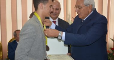 محافظ الدقهلية يكرم بطلى العالم فى الكونغو فو 