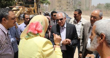 محافظ الجيزة يتفقد أعمال تحويلات مسارات المرافق بشارع ترعة عبد العال