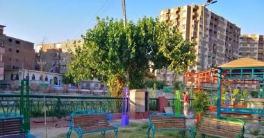 صور.. تطوير ورفع كفاءة حديقة الإيمان بحى غرب أسيوط